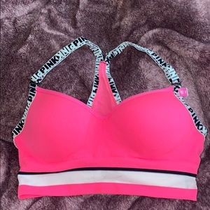PINK hot pink sports bra